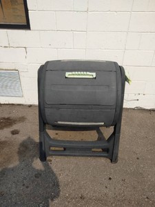 Keter 60-gallon dynamic composter mixer.