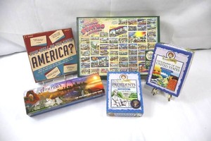 Professor Noggins U.S. Card Games & How Well Do You Know America Mixed Lot