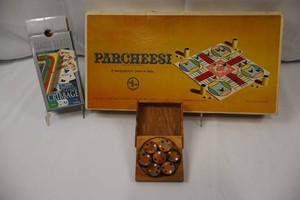 Vintage 1957 Parcheesi & Cardinal Cribbage Game Set