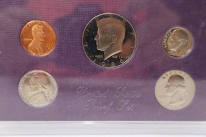 1986 United States Proof Coin Set - Lincoln Cent to Kennedy Half Dollar (Lot of 5)