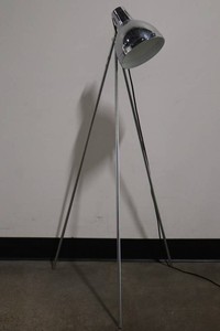 Chrome 48 Tripod Floor Lamp with Adjustable Shade and Foot Switch
