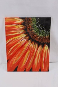 Sunflower Painting on Canvas - 16 X 20 in