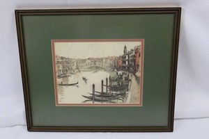 Vintage Venice Rialto Bridge Framed Print - 17 X 14