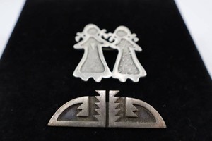 Aztec Design & Girls Pins (Lot of 2)