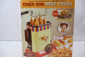 Nostalgia Old Fashioned Electric Corn Dog Deep Fryer