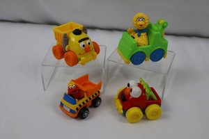 Vintage Tyco Sesame Street Character Toy Cars (Lot of 4)