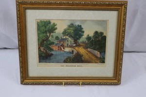 Currier & Ives the Roadside Mill Framed Print