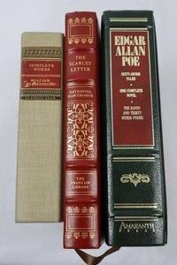 Franklin Library Classics 3-Book Mixed Lot - Shakespeare, Hawthorne & Poe