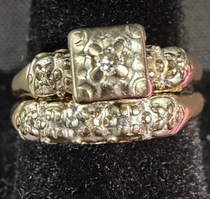 14K Gold Diamond Wedding Rings