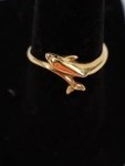 14K Gold Dolphin Ring