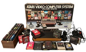 LLR - Atari 2600 Video Game Console Mixed Lot Vintage CX-2600A