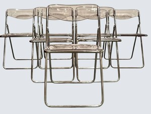 LLR - Vintage Seggiometal Folding Chairs (Lot of 7)