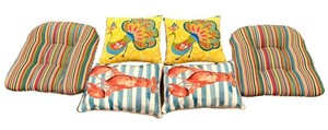 LLR - Outdoor Pillows & Cushions 21in Square (Lot of 6)
