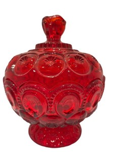 LLR - Vintate LE Smith Ruby Moon and Stars Ruby Red Candy Dish