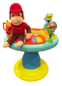 LLR - Activity Center - Bright Starts Curious George Plush & Kermits Swamp Years DVD Mixed Lot