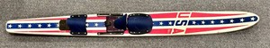 LLR - Water Ski - Lake RUSA Patriotic Wooden Single Ski 66 in