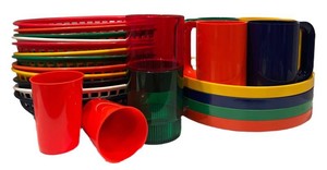 LLR - Picnic Plate, Basket & Cup Set by Massimo Vignelli