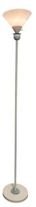 LBR - Floor Lamp - Torchiere Frosted Glass White