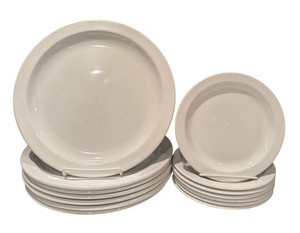 LLR - Stoneware Plates - Stonehenge Midwinter Dinner & Appetizer Plates (Lot of 14)