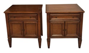 MB - Two Vintage Night Stands  Sode Tables by White Fine Furniture
