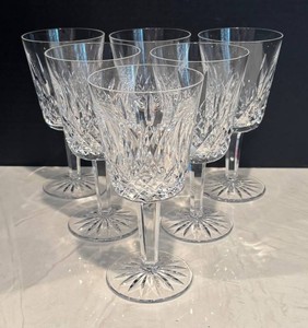 LR - Waterford Lismore Crystal Stemware - Set of Six