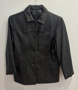 LR - Liz Claiborne Leather Coat Size Small
