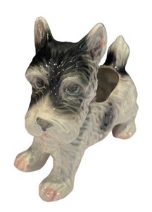 LR - Vintage Ceramic Scottish Terrier Planter