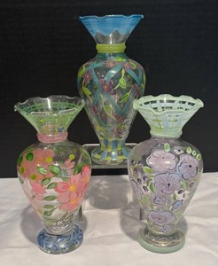 LR - Trio of Tracy Porter Hand Painted Vases