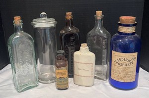 LR - Vintage Apothecary Bottles
