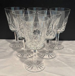 LR - Waterford Lismore Crystal Stemware Set of Six