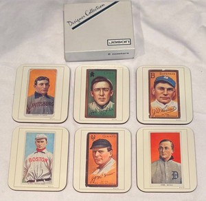 LR - Six Baseball Card Designer Collection Coasters by Jason