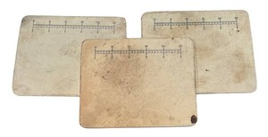 LR - Set of Three Antique Apothecary Pill Tiles S. Mawson & Thompson