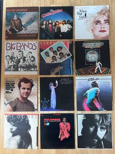 LR - 12 Vinyl Record Albums Madonna, Stevie Nicks, Commodores and More