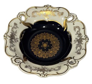 LR - Vintage Weimar Echt Kobalt Porcelain Dish