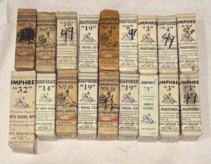 LR - Vintage Humphreys Homeopathic Potions and Medicines