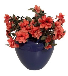 BR1 - Lovely Faux Floral Arrangement in Blue Vase