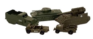 BR1 - Five Vintage Metal Toy Vehicles by Midge Toys