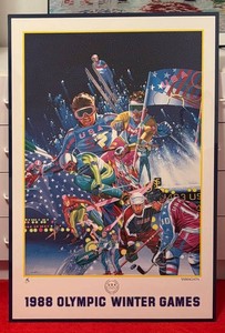 BR1 - Vintage 1988 Olympic Winter Games Print by Hiro Yamagata