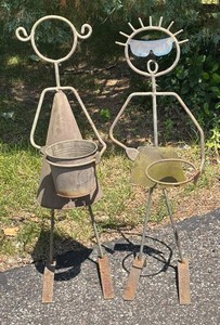 G - Two Adorable Vintage Planter Stands