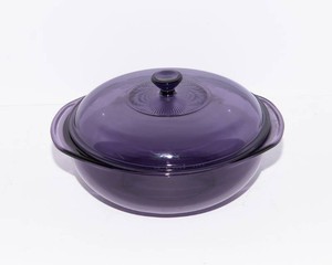Purple Pyrex Covered Casserole Dish