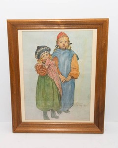 Framed Carl Larsson Scandinavian Art Print