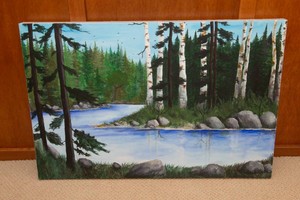 Original Hand-Painted Wrapped Canvas