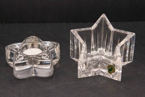 Cashs Crystal Star Votive & Waterford Crystal Star Dish