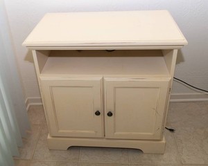 Small Cream TV Stand