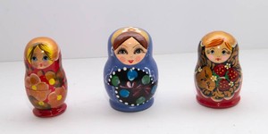 Wooden Nesting Dolls  Set of 3