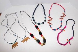 Wooden Necklace Collection  Set of 6