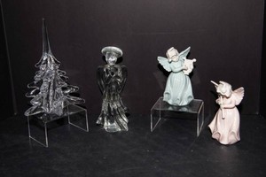 Angel Figurines & Heavy Glass Christmas Tree Decor Collection