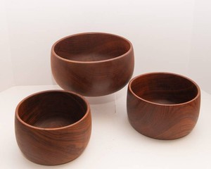 AKTA Teak Bowls  Set of 3