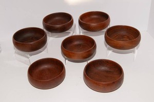 AKTA Teak Salad Bowls  Set of 7