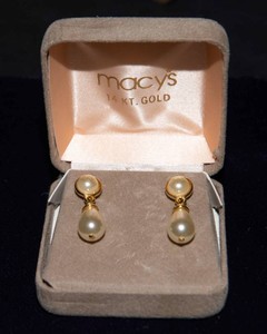 Faux Pearl Drop Earrings